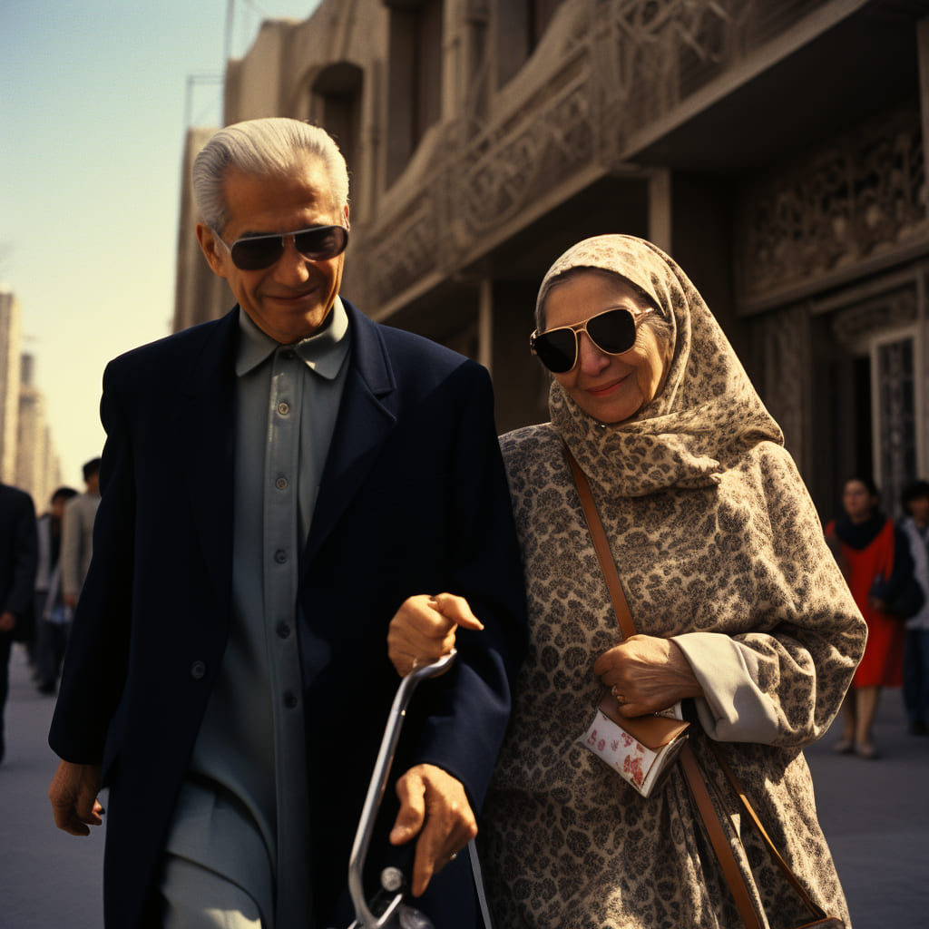 پیش بینی هوش مصنوعی از چهره احتمالی یک زوج میانسال ایرانی در سال 2100