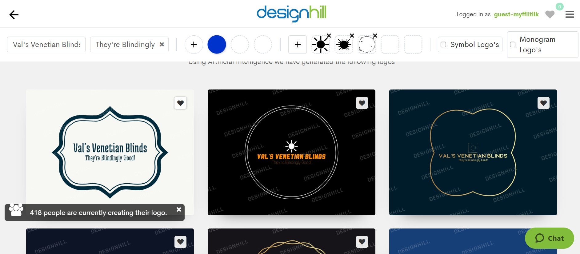  ساخت لوگو آنلاین با هوش مصنوعی AI با designhill